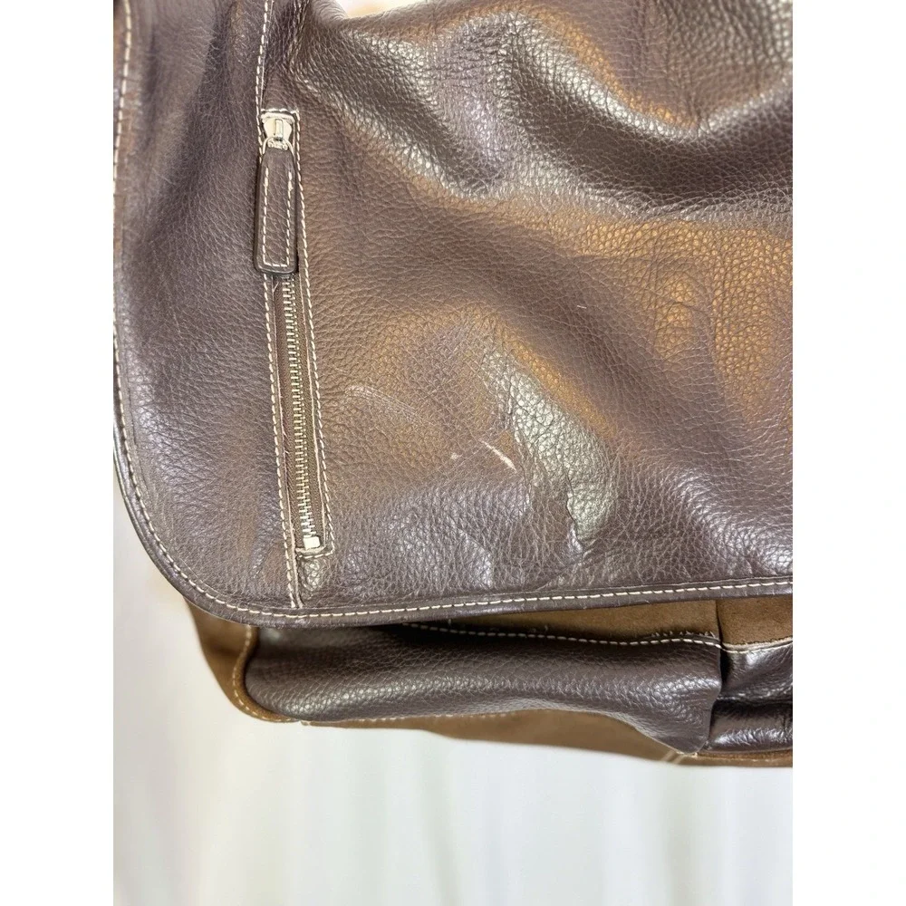 Wilsons Leather Pelle Studio Italian Leather Executive Messenger Bag Briefcase